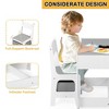 Kinder King 3-in-1 Kids Table & 2 Chairs Set with Storage, Removable Top & Blackboard, for Art, Crafts, Reading, Play - 4 of 4