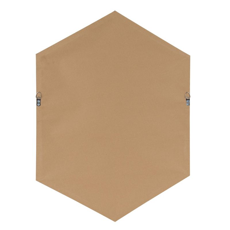 22&#34; x 31&#34; Rhodes Framed Hexagon Wall Mirror Walnut Brown - Kate and Laurel, 6 of 11