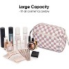 Narwey Checkered Makeup Bag Women Wide-open Make up Bag - 3 of 3
