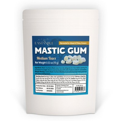 Eastanbul Mastic Gum Chewing Gum,Medium Sized Natural Tears of Chios, 0.53oz
