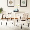Wynona Woven Leather Dining Chair (Set of 2) - DCH4001 - White/Black - Safavieh - 2 of 4