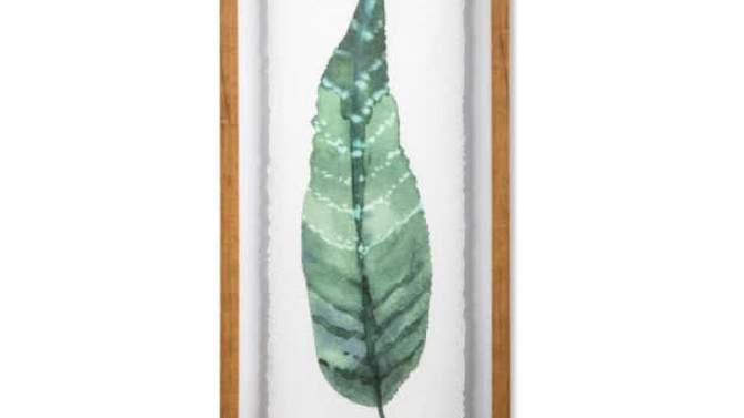 (Set of 3) 28&#34;x12&#34; Framed Leaves Decorative Wall Art White - Threshold&#8482;, 2 of 18, play video
