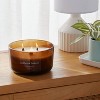 3-Wick Glass Wooden Wick Jar Candle - Threshold™ - 2 of 3