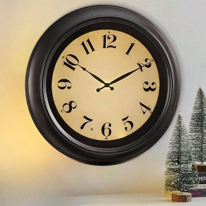 18 Inch Large Illuminated Wall Clock with AI Night Sensor Modern Farmhouse Wall Clock for Living Room Bedroom Bathroom - 1 of 4