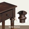 NicBex Entryway Table with 4 Drawers and Open Shelf, Wood Console Table with Conical Legs, Side Table for Living Room, Entryway, Hallway - 2 of 4