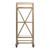 Kate and Laurel Blex Rectangle Metal Bar Cart, 16x13x32, Gold - 4 of 4