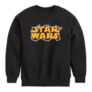 Boys' - Star Wars - Life Day Lights Graphic Long Sleeve Fleece Sweatshirt - 1 of 4