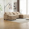 110.63'' Chenille Oversized Four-Seater U-Shaped Sectional Sofa with High-Density Sponge Filling and Solid Wood Frame - 2 of 4