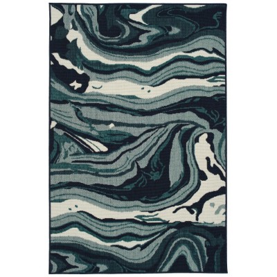 LunaLulinlk Modern, Abstract, Textured Cut Pile 1'11" x 3'7" Rectangle Throw Rug