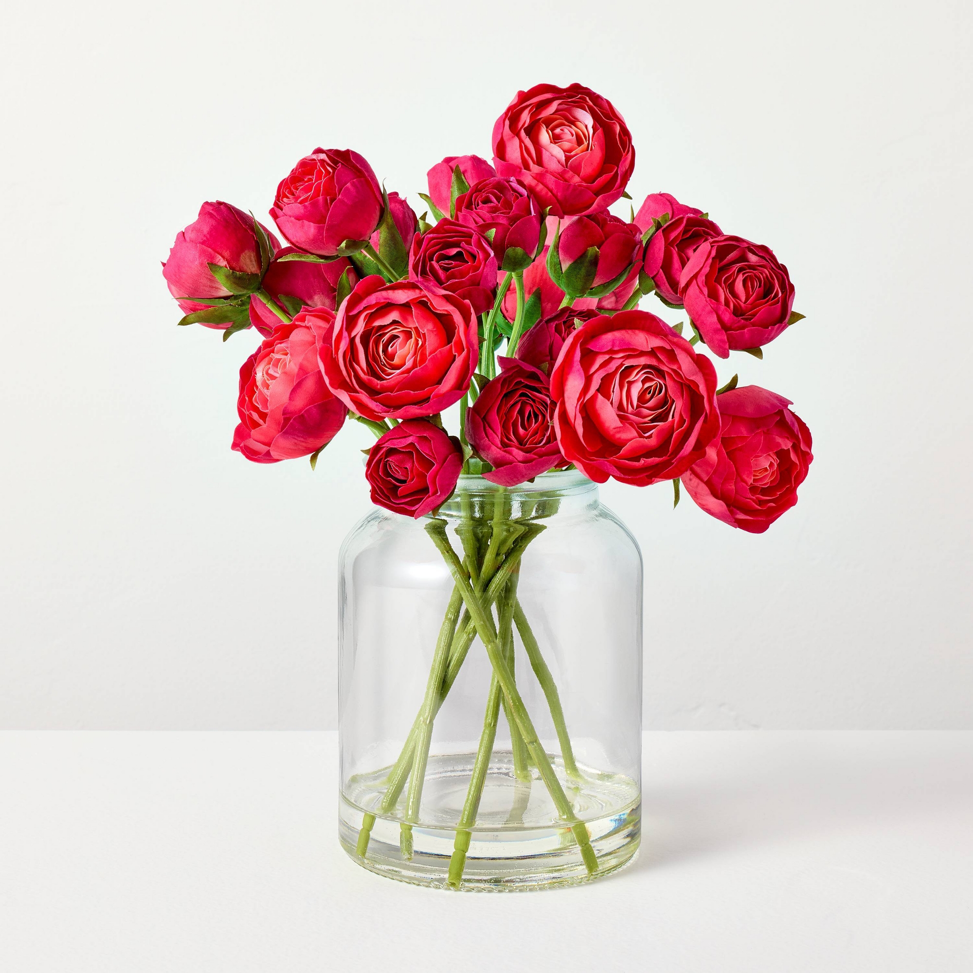 11" Height Pink Ranunculus Arrangement - Hearth & Hand™ with Magnolia