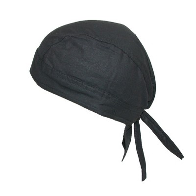 CTM Cotton Solid Unlined Biker Do Rag Cap