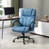 NicBex Large Adjustable Height Ergonomic High-Back Office Chairs with Universal Wheels for Work Study,Blue - 2 of 4