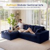 MAXYOYO L-Shaped Sectional Sofa with Convertible Ottoman, Cloud Boneless Modular Couch - 3 of 4