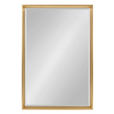 Gold Rectangular Beveled Wall Mirror with Polystyrene Frame