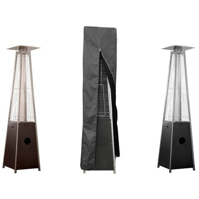 Gray Heavy Duty Square Patio Heater Cover with Zipper