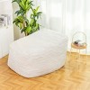 TIRAMISUBEST Faux Fur Bean Bag Chair - Plush Memory Foam Lounger, Super Soft Lazy Sofa for Living Room, Bedroom & Dorm, White - 2 of 4