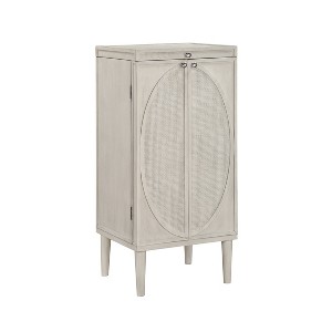 Treasure Trove Accents Jewelry Armoire Pullam Light Gray - 1 of 4