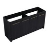ChicFurnit 60 Inch Bathroom Vanity Modern Vanity with Sleek Design and Ample Storage for Bathroom Space, Black, 58.69”*17.94”*30.31" - 4 of 4