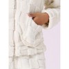 cheibear Women's Flannel Long Sleeve Soft Winter Warm Rabbit Pattern Pajama Sets with Pockets - 4 of 4