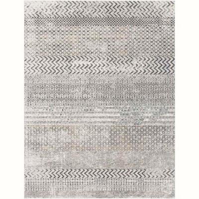 Mark & Day Wijtgaard 6'6"x9'6" Rectangle Woven Indoor Area Rugs Light Gray: Modern Bohemian, Stain-Resistant, Viscose Polyester