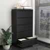 Munora - 5-Drawer Lateral File Cabinet with Lock - Wide Storage for Letter/Legal/A4 Files - Black - 2 of 4