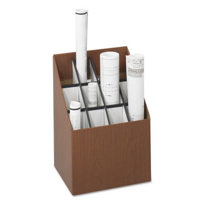 Smart Angled 12-Compartment Vertical Roll Sorter in Durable Fiberboard
