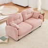 Loveseat Cloud Sectional Chenille Tufted Backrest Ergonomic High Density Foam Wooden Base Modular 2 3 4 Seater Living Room - 2 of 4