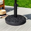 Pellebant 29 lbs Patio Market Umbrella Circular Base Holder Filled with Concrete/Cement - 2 of 4