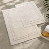 Non-Slip Machine Washable Solid Cotton 2 Piece Bathroom Rug Set by Blue Nile Mills - 2 of 4