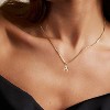 Gold Initial Necklace for Women, 14K Gold Plated Dainty Letter Pendant on Box Chain - 3 of 4