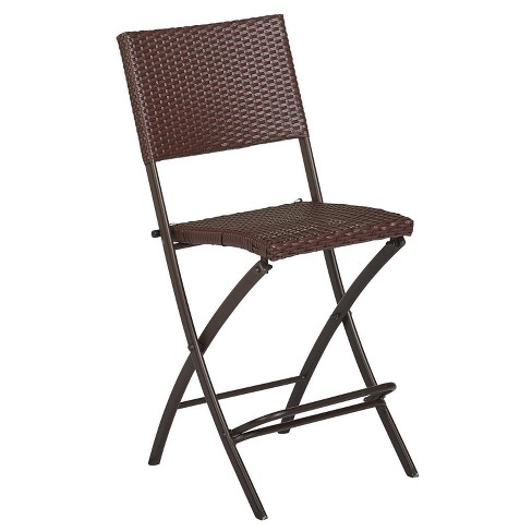 Cosco Delray 2pk High Top Folding Patio Bistro Stools Brown