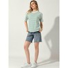 Allegra K Women's Striped Short Sleeve Crew Neck Casual T Shirts - 2 of 4
