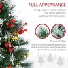2 Pack 30" Outdoor Cordless Pre-Lit Artificial Christmas Trees with White LED Lights, Red Berries, Pine Cones & Balls - Battery Powered Decor, Green - 4 of 4