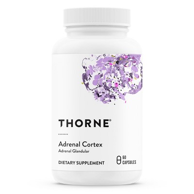 Thorne Adrenal Cortex - Bovine Adrenal Cortex Supplement for Cortisol Management - Support Healthy Adrenal Gland Function - 60 Capsules