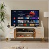 KIGFTSOD Deluxe Sculpted Modern Geometric TV Stand – Aluminum Frame, Tempered Glass Door, 4-Drawer Chest w/Adjustable Metal Feet - 3 of 4