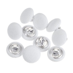 Unique Bargains Round Metal Sewing Cloth Covered Button 10 Pcs - 1 of 4