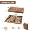 GSE Premium Wooden Inlay Backgammon Board Game Set - 4 of 4