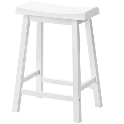 NicBex Set of 2  Bar Stools for Kitchen Island,Modern Counter Bar Stools with Wood legs,Bar Chairs for Dining Rooms,Kitchens Islands,White