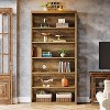 Tribesigns 74.8" Tall Bookcase, 7-Tier Industrial Bookshelf with Storage, Open Storage Shelves for Home Office, Living Room, Bedroom, Brown - 4 of 4