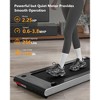 Coucheta Walking Pad Treadmill with Incline & Remote Control 2.25HP Under Desk Treadmill, 256 LBS Capacity & No Assembly, Portable for Home Office - 4 of 4