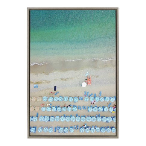 23" x 33" Sylvie Monterosso 12 Framed Canvas by Rachel Dowd Gray - Kate & Laurel All Things Decor: Modern Ocean Digital Art, Plastic Frame - image 1 of 4