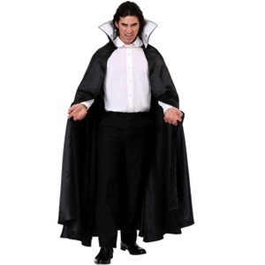 HalloweenCostumes.com  Men  Black Vampire Cloak for an Adult, Black/White - 1 of 2