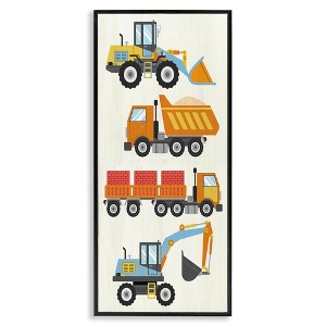 Stupell Industries Playful Construction Vehicles, 10" x 24" - 1 of 4