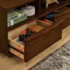 Lirago Mid Century Modern TV Stand Farmhouse Entertainment Cabinet with Louver Doors Walnut Brown 19.5"H x 15.75"D x 63"W - 4 of 4