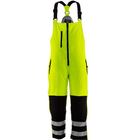 RefrigiWear Mens High Visibility Reflective Insulated Softshell High Bib Overall - image 1 of 4