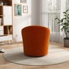 SEYNAR Modern Velvet Upholstered 360 Degree Swivel Barrel Chair with Button Tufted Back - 4 of 4