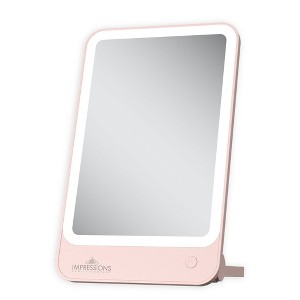 Impressions Vanity Chic Tri-Tone LED Makeup Mirror with Stand - 1 of 4