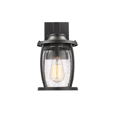 Jackson 12" Black Steel Outdoor Wall Sconce