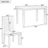 Streamdale Faux Marble 5-Piece Dining Set Table With 4 Thicken Cushion Dining Chairs Home Furniture - 3 of 4