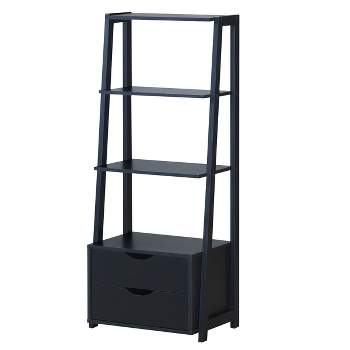 Dropship Bathroom Shelves, 3 Tier Ladder Shelf With Drawers, Bamboo  Nightstand Open Shelving, Bookshelf Bookcase End Table Plant Stand For  Living Room, Bedroom, Bathroom, Kitchen(Black) to Sell Online at a Lower  Price
